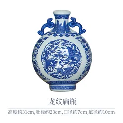 Chinese ceramic flower vases classic blue and white porcelain handmade  home decoration for holiday business gift wholesale