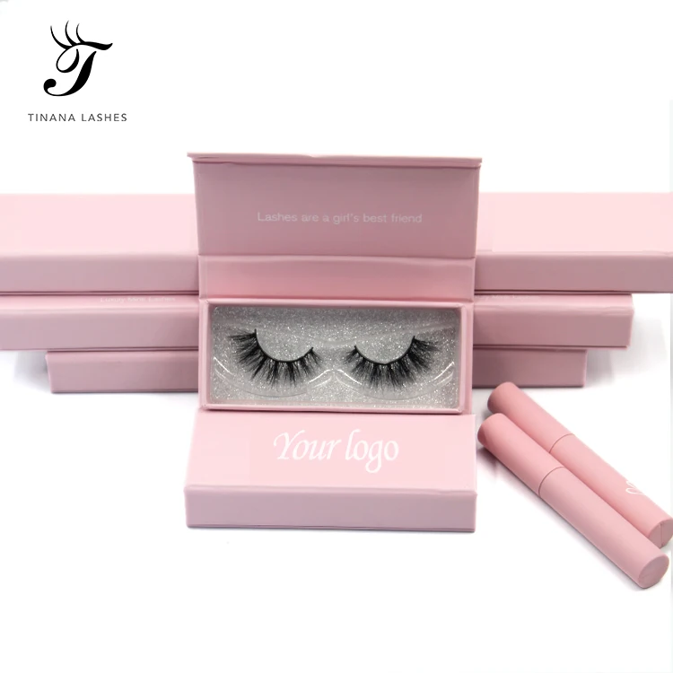  Пакеты lashes3d индивидуальная розовая коробка для ресниц