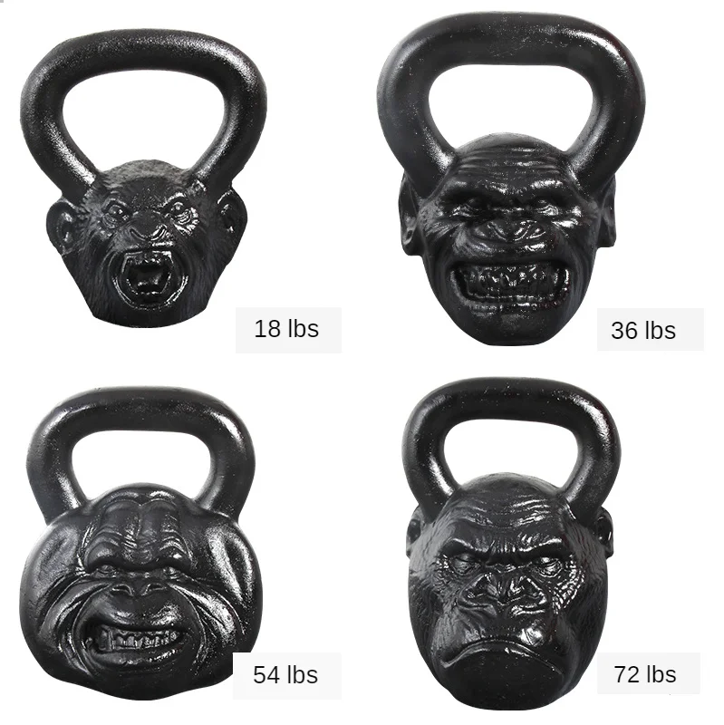 Monkey head kettlebell with face
