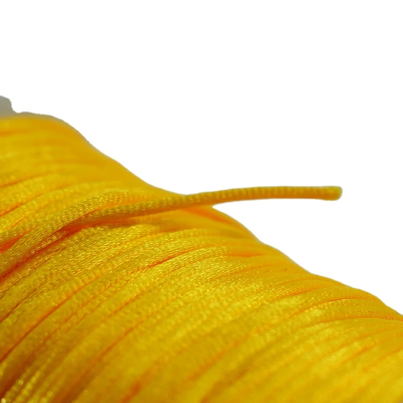 1.5mm Polyester Rattail Cord Satin Wire Stock DIY Jewelry Findings 100% Polyester round Shape for Shoes Garments Bags