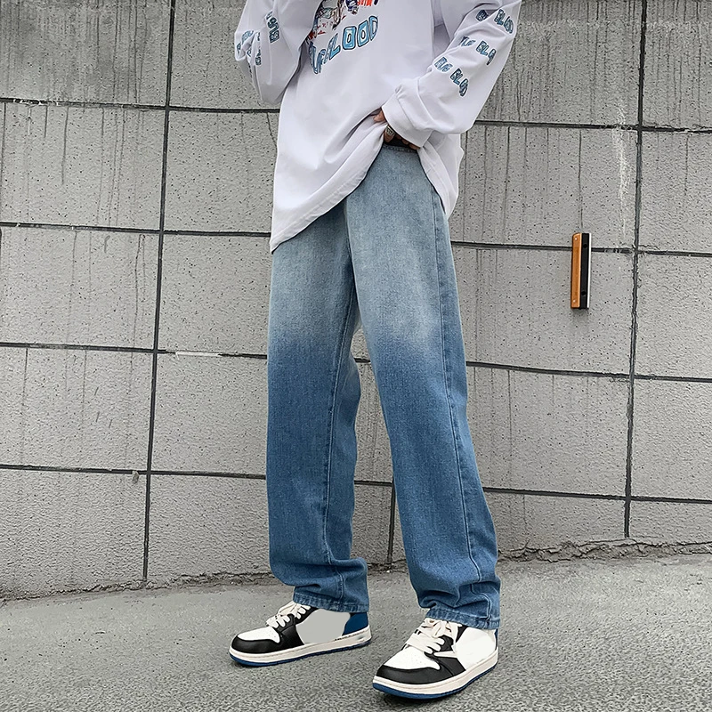 Hot Selling Fashion Men Jeans Trouser Straight Patchwork With Mens Skinny Jeans