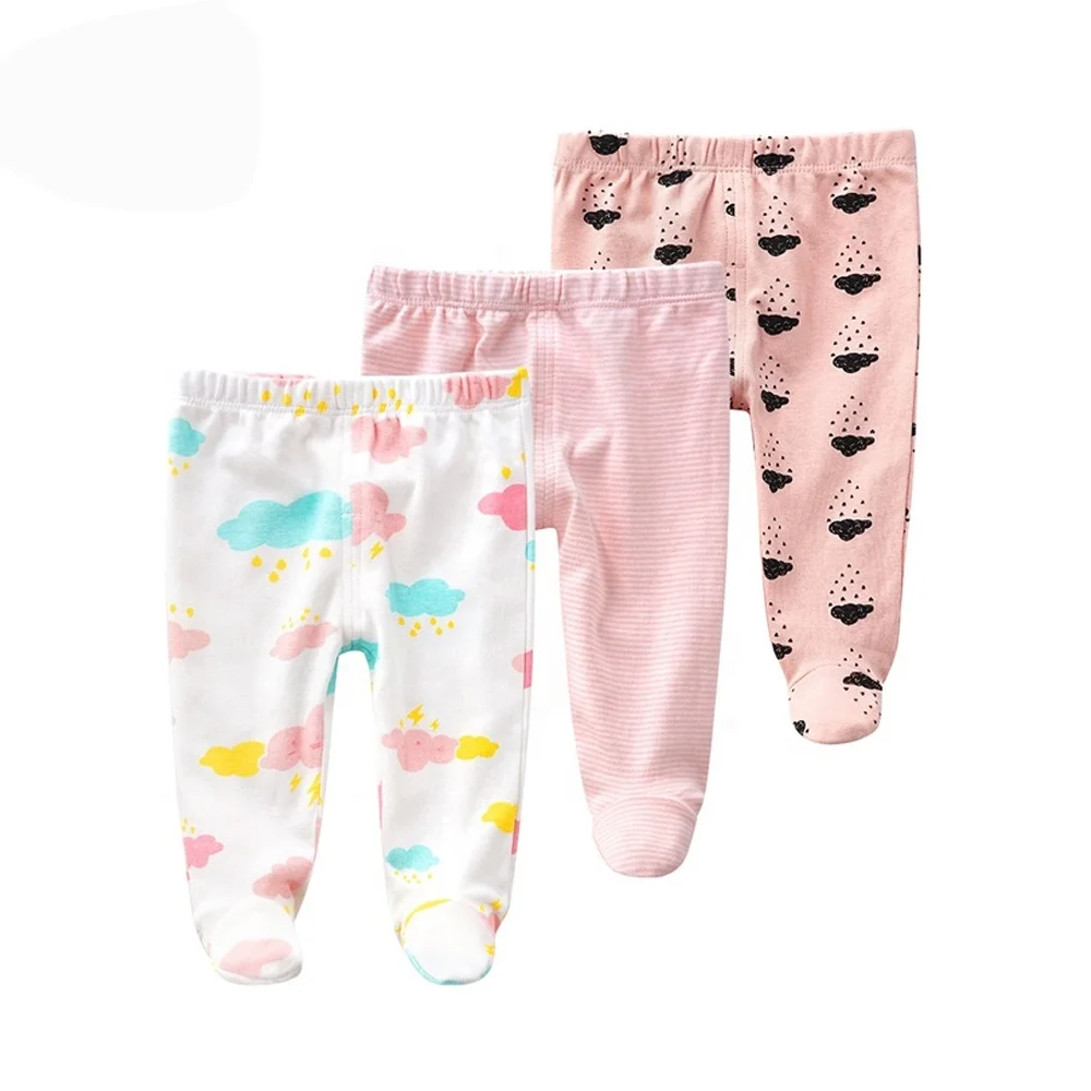 Оптовая продажа, очень мягкие высококачественные милые детские штаны с принтом, хлопковые детские штаны