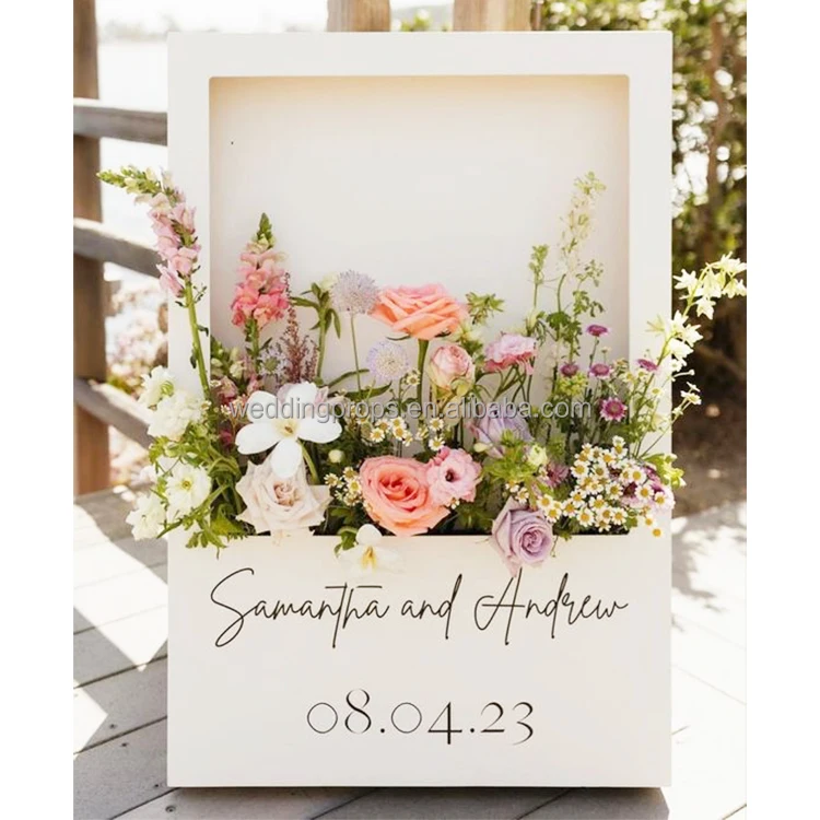 Wedding Decor Wedding Welcome Sign Beautiful Floral Event Sign Flower Box