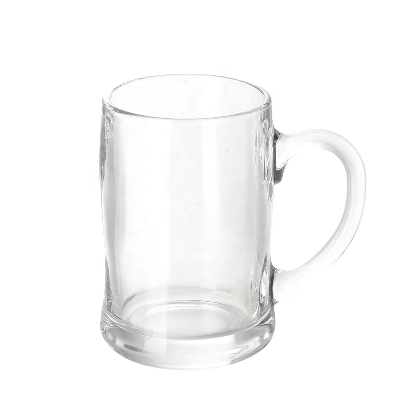 Customize Wholesale Daily Use Drinking Glassware Glass Beer  Mug Glass Coffee Mug With Handle