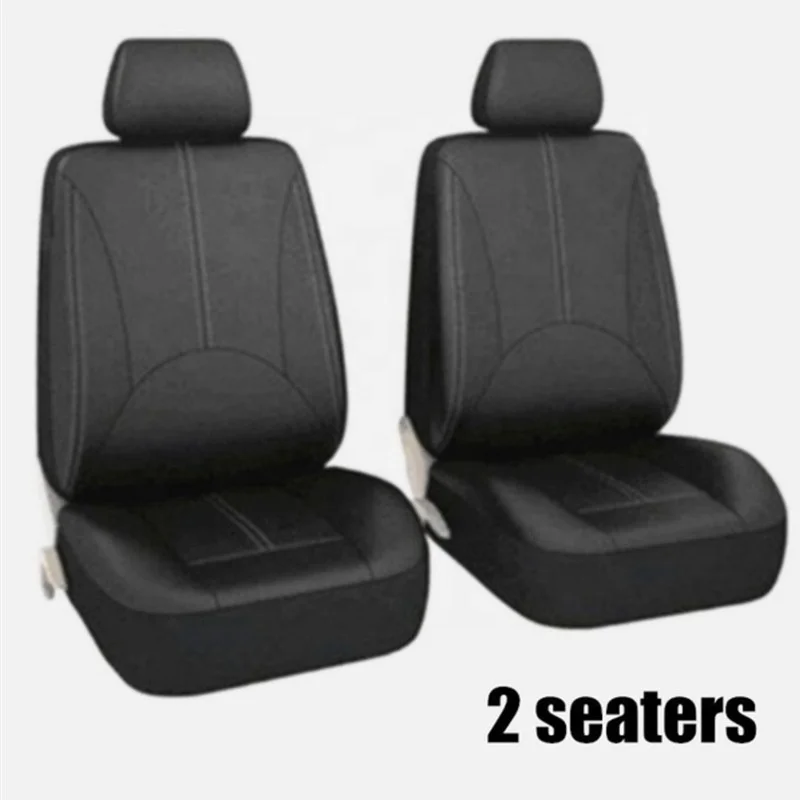 custom 2 5 seat Breathable Fashion PU custom luxury car accessories seat covers Black universal leather car seat cover Full Set