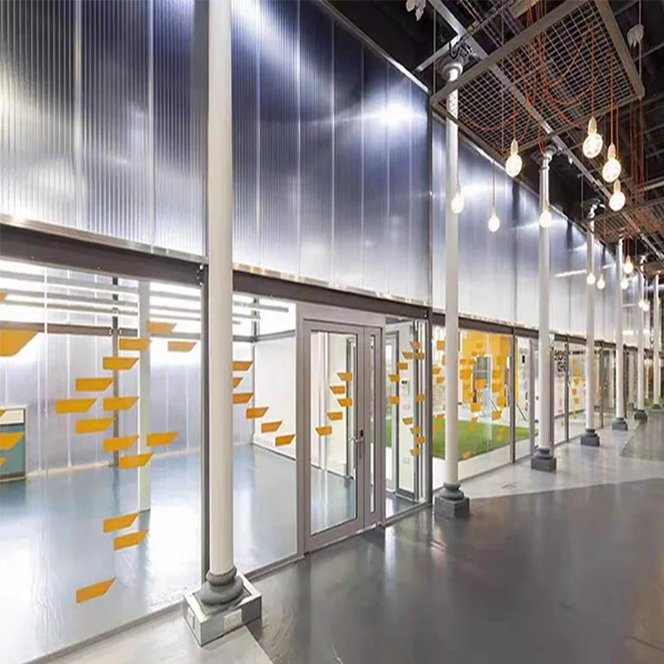 Multi colour 30MM UV coated light transmitting polycarbonate wall sheet for facade curtain