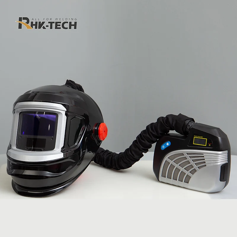 RHK TECH Automatic Air Filter Weld Mask Solar Power Auto Darkening Air Purifying Respirator Welding Helmet with Ventilation