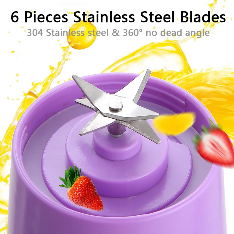 Juicer Squeezer Portable Juicer Mini Blender USB Rechargeable Small Personal Blender Mixer Waterproof Juicer Cup