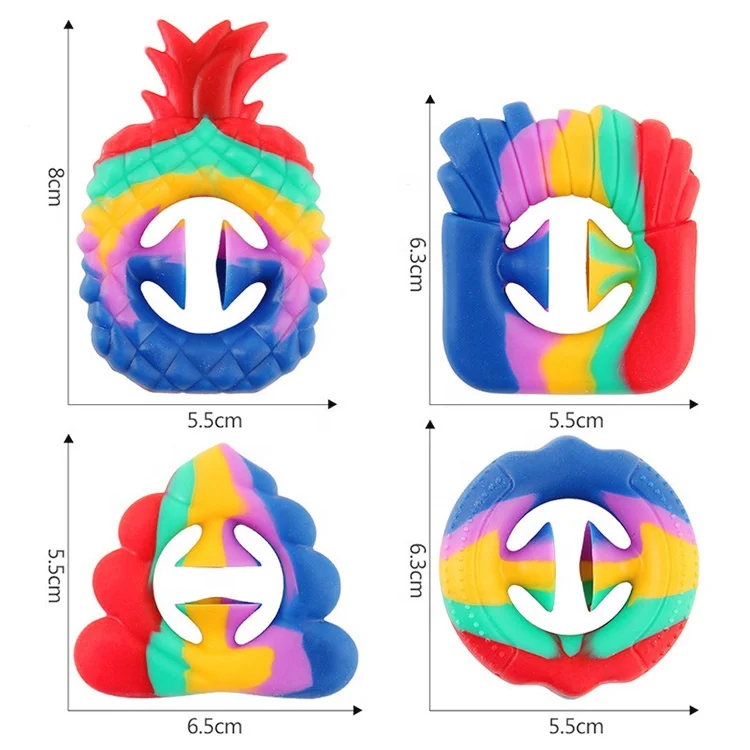 Wholesale Top Sell  Silicone Training Hand  Finger Stress Relief Gift Grip Ring Fidget Toy For Child Adults