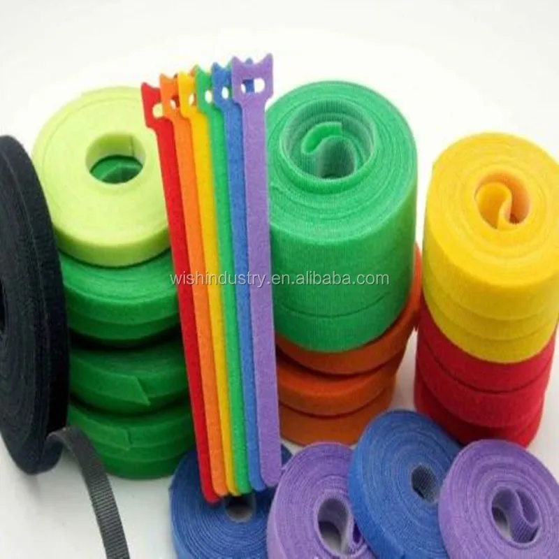 Durable Adhesive Fastener Tape Red Nylon Velcroes Fastener Cable Management Back To Back  Hook And Loop Tape