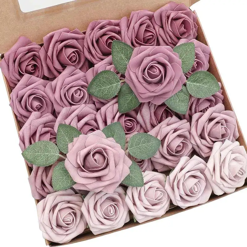 Hot Sale Silk Rose Wedding Flower Bouquet Bulk Silk Rose Bouquet Flowers For Bridal