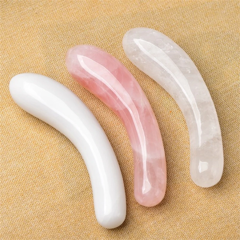 Natural Crystal Healing Massage Wands Yoni Rose Quartz Penis Gemstone Crystal Dildo For Women