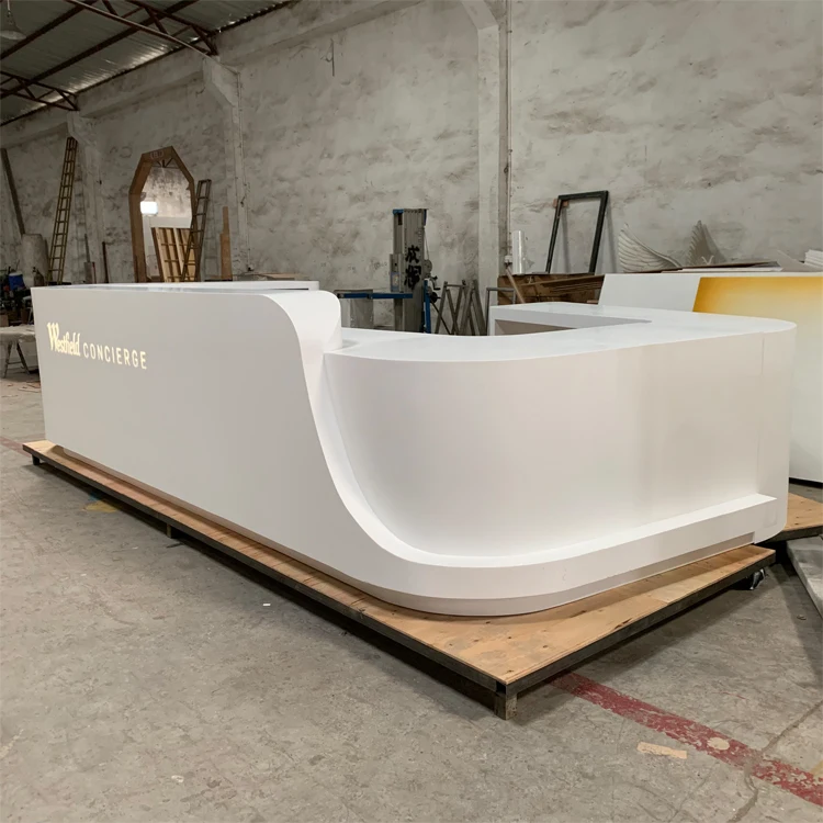 Large Size Bank Hall Cash Counter U-shaped Reception Counter With Private Logo