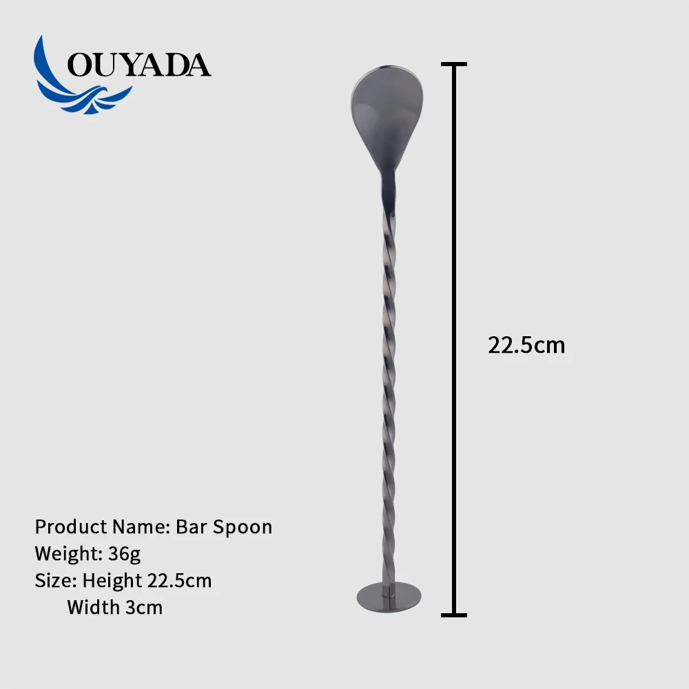 
Factory Direct wholesale stainless steel tea stirrer mixing bar spoon measurement with spoon 