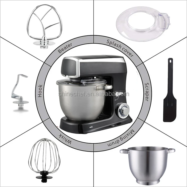 Матовый черный пищевой миксер вертикальный тестомешалка кондитерский станок для домашнего использования с проволочной