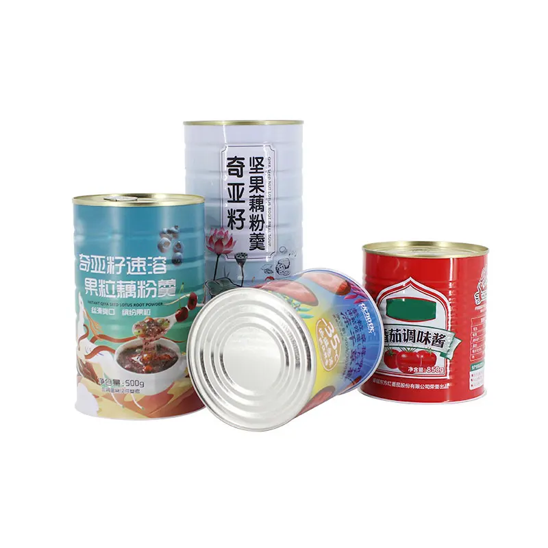 Tin Cans Manufacturer Empty 500g Container with Lids for Tomato Paste Sauce Jams