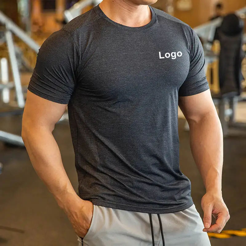 mens athletic top activewear shirt  men running clothes lightweight gym sports quick dry t-shirts elastic polyester t shirts