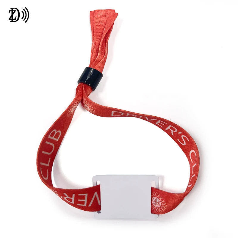 Customized Eco-Friendly Adjustable 13.56MHz NFC Bracelets Qrcode Printable RFID Wristband Bracelet Festival Wristband