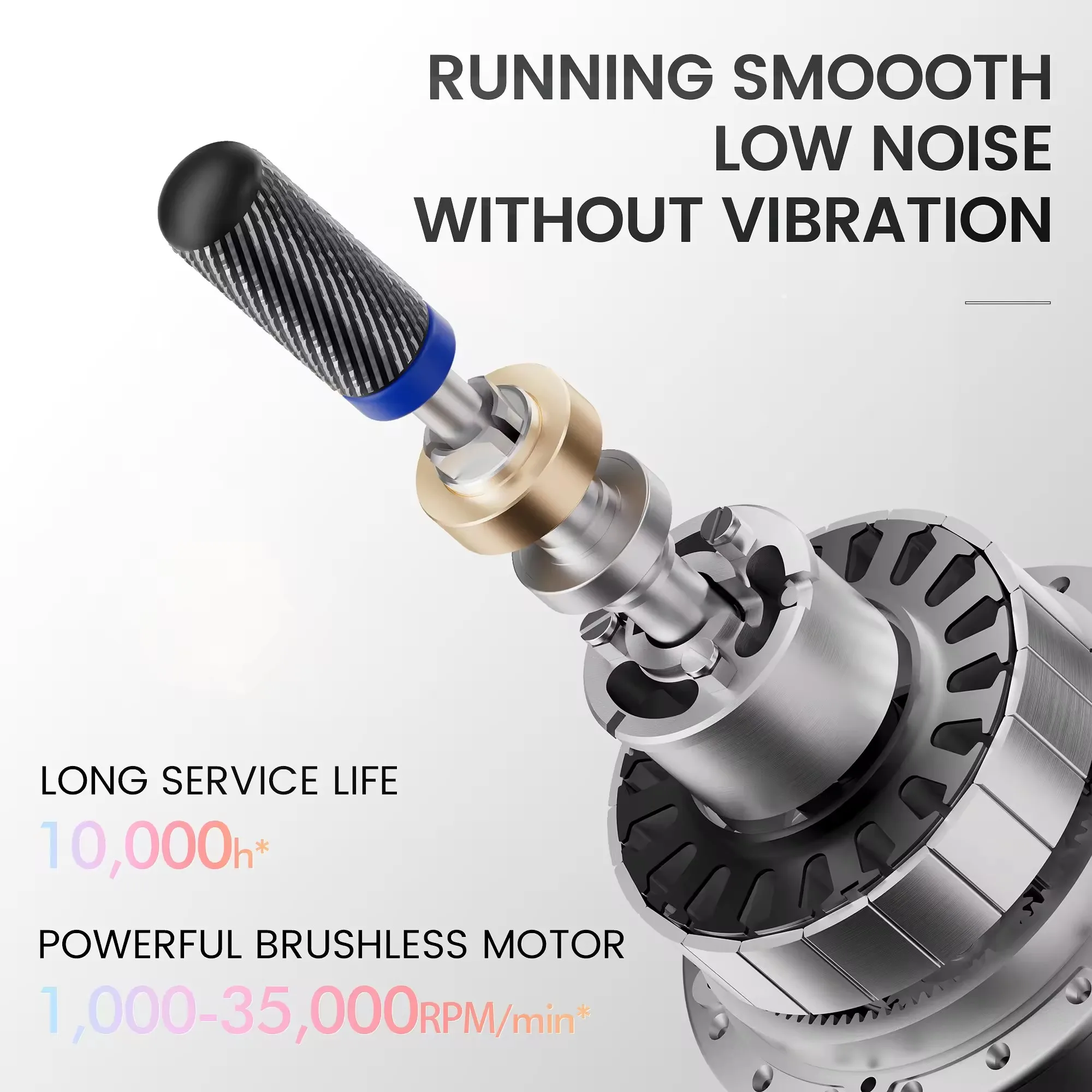 Professional Brushless Electric Rechargeable Nail Drill  Lugx Warterfoorf Portable Nail Drill Machine 35000rpm
