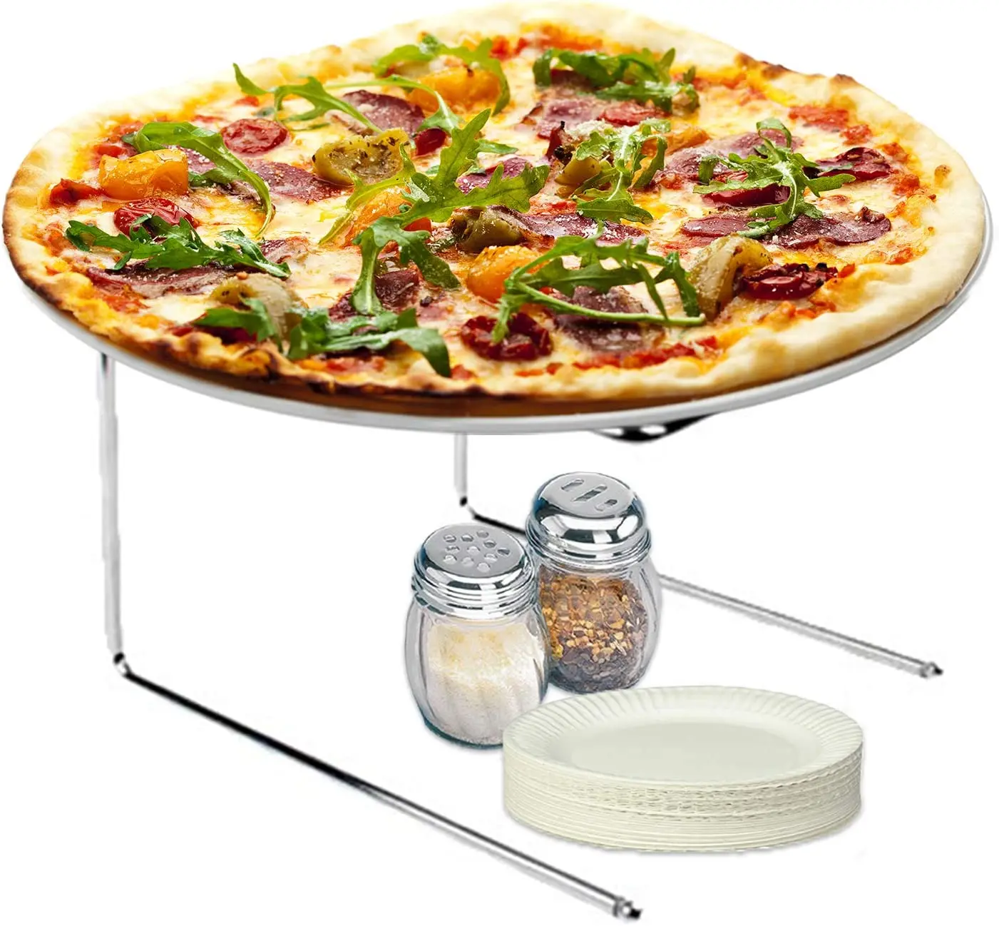 Bright surface Pizza Tray Stand pizza screen holder easy to assemble