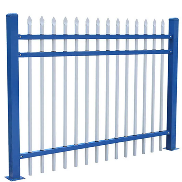 Wholesale Galvanized Metal Fence Door Anti Rust Security Steel Fence Wrought Iron Fence