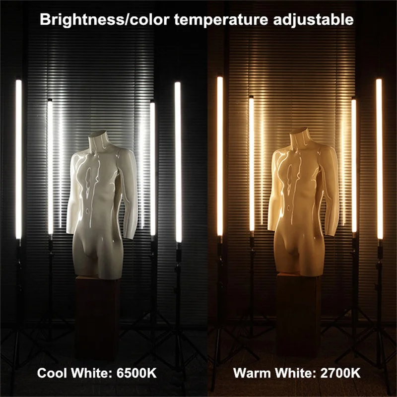 6Pcs TL-100Pro outdoor Portable rechargeable battery RGBW tube light with Standing bracket for DJ wedding event Party lights