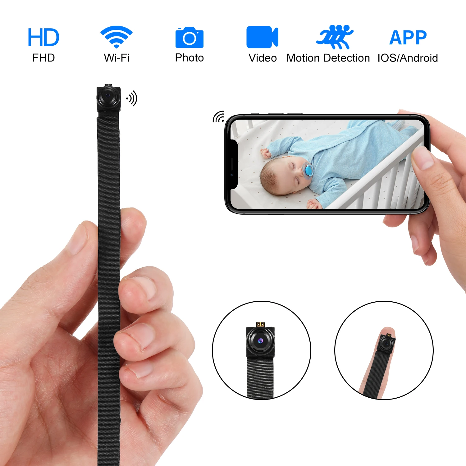 HD 1080P WIFI Hidden Camera DIY Module Wireless IP Cam Mini Camera Wifi module