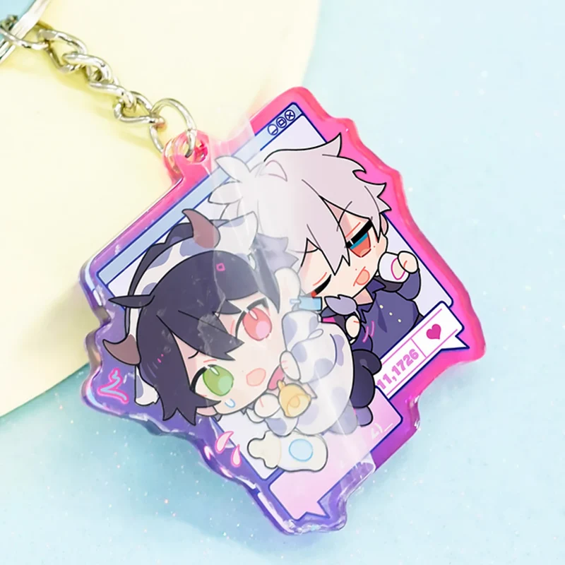 KunShan SYD Crafts Customized Anime Cartoon Color Gradient Keychains Charms Laser Cut Plastic Acrylic keychain