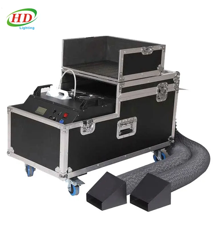 3000W Low Lying Fog Machine Water Base Dual Output Ground Smoke Machine For Stage Wedding Disco Party