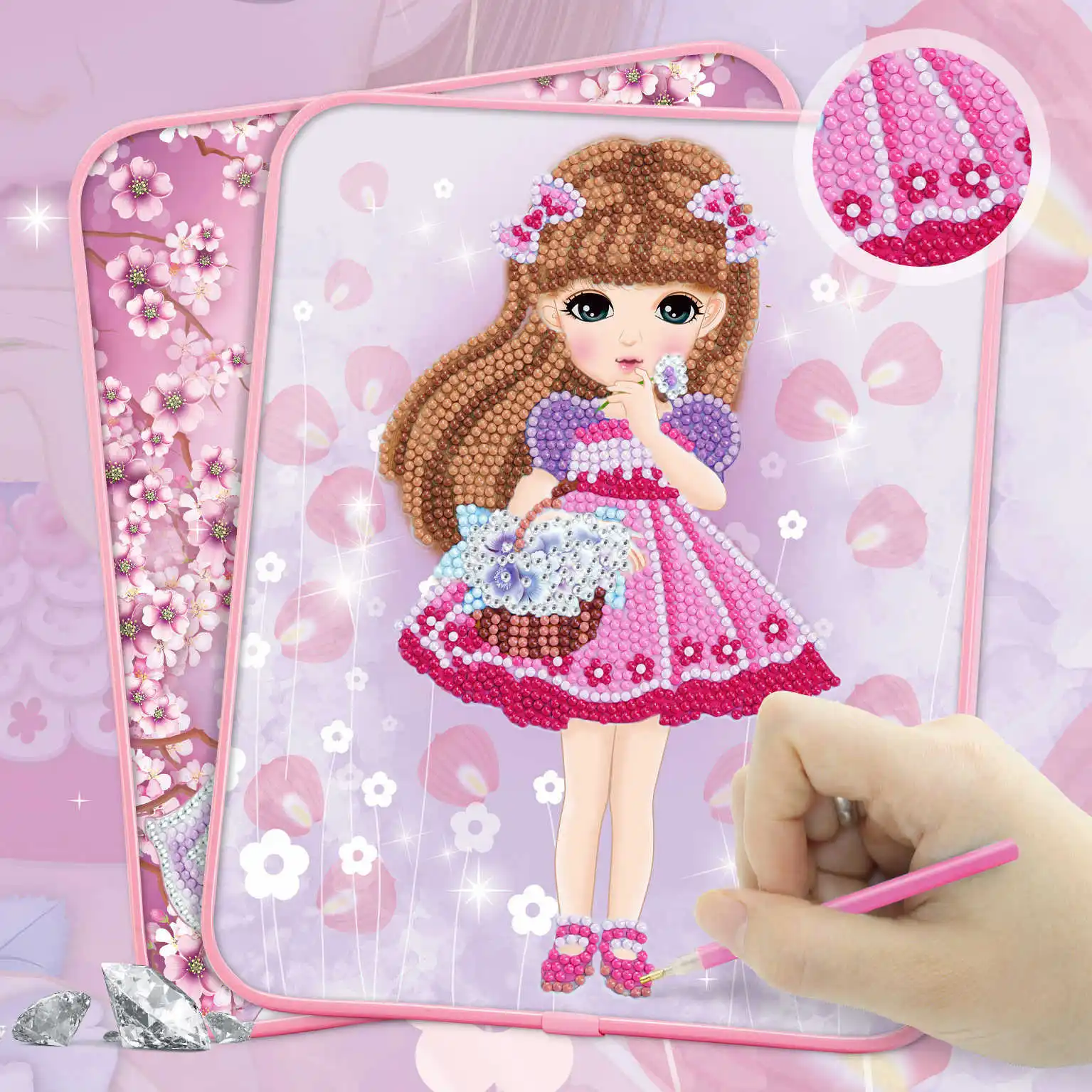 New 5D Crystal DIY Diamond Painting, Brick Stone Handmade DIY Educational Toy, Handmade Digital Diamond Dot Painting