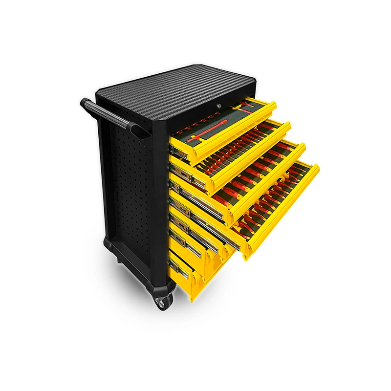 TOMAC Pro VDE Insulated Tool Cabinet 7 Drawer Mobile Unit with 95-Piece Premium VDE Tool Set for Electricians and Technicians