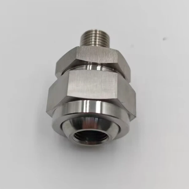 Factory Threaded Spherical Nozzle Adapter Swivel Nozzle Adapter Stainless Steel Original Carton Box Provided Argent Nozzle Spray