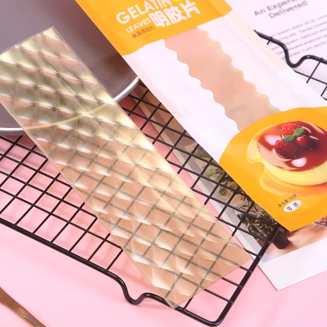 
2020 Hot Sell Bulk Food Grade Edible Halal Leaf Gelatin Food Additives Gelatin Sheets 