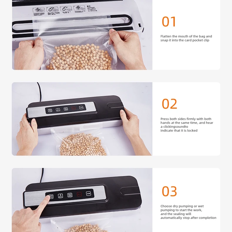 Multi-function Food Vacuum Sealer Smart Vacuum Food Sealer For Dry Food