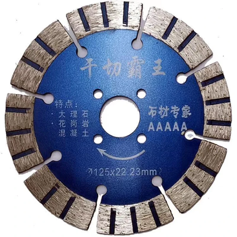 115 mm stone cutting Hot pressed V type diamond turbo saw blades cutting for granite