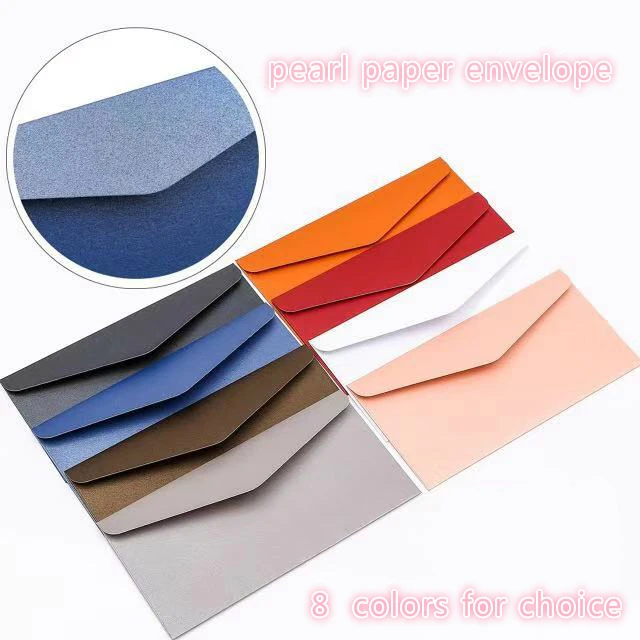 High-end Hot Foil Stamping Soft Touch Pearl Paper Envelops