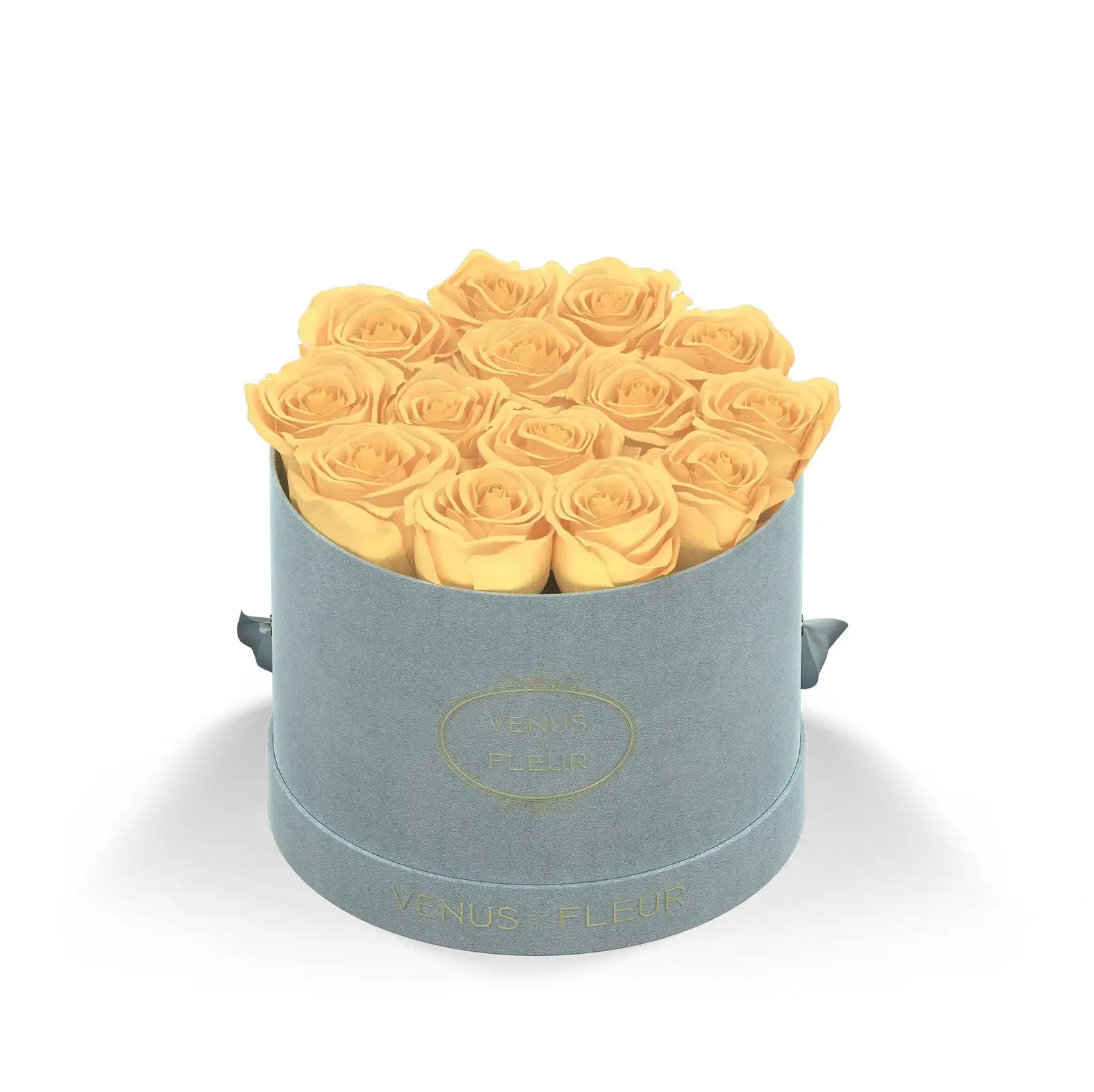 Customized logo small preserved rose gift box round cylindrical suede velvet flower box