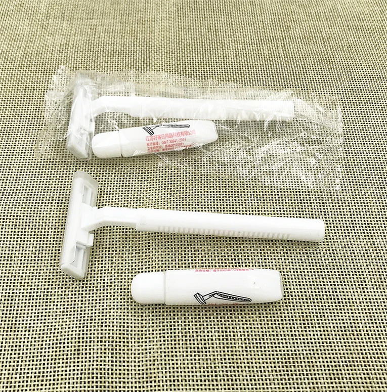 
elegant disposable double sharp edge classic safe travel scraper razors 