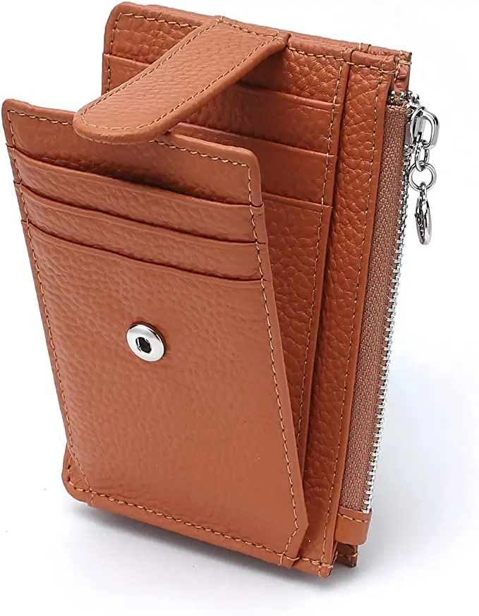 Slim Wallet for Women Thin Womens Card Holder Small Wallets RFID Blocking Genuine Leather Opp Bag Short Guangdong Unisex Nylon