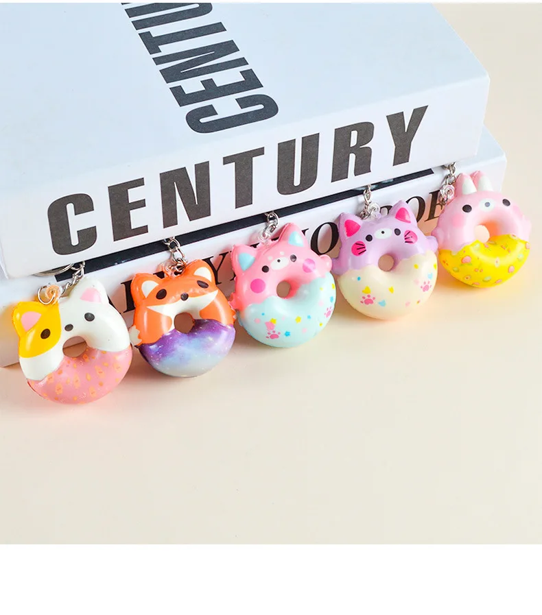 Kids Educational Custom Cute Animal Doughnut Shape Toys Anti Stress Pu Foam Reliever Squeeze Soft Slow Rising