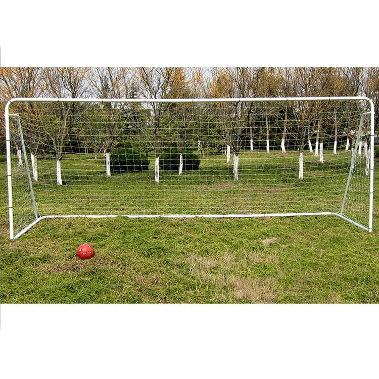 SPT 18ft x 6.5ft High Quality Professional Durable Weatherproof Steel Frame Portable Post Net Foldable Football Goals