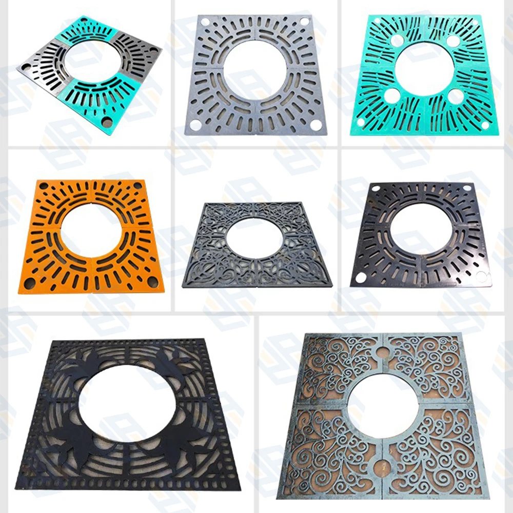 Factory custom resin frp grate tree protection cover plate with Wedge Wire Strip Drain Grate Floor Drain grate