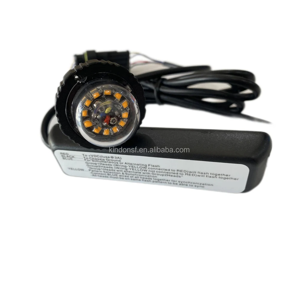 Amber white strobe LED Light emergency strobe light 36 watt 12 LEDs