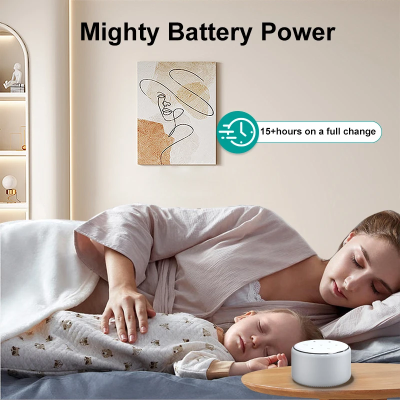Best sleep light mini white noise machine baby sound soother smart night light speaker custom sleep player with rain for kids