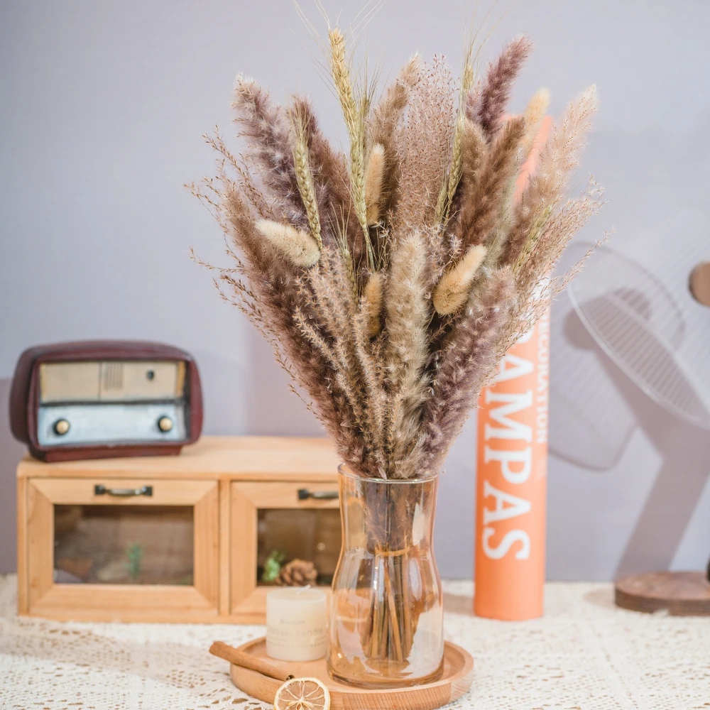 Amazon top seller cheap Pampas grass free sample high quality dried flowers BOHO bouquet  Home decoration flowers