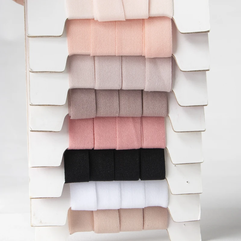 lingerie accessories flat elastic band matte nylon 13mm  Medium Thickness Sublimation Print Flat Wide Crochet Elastic webbing