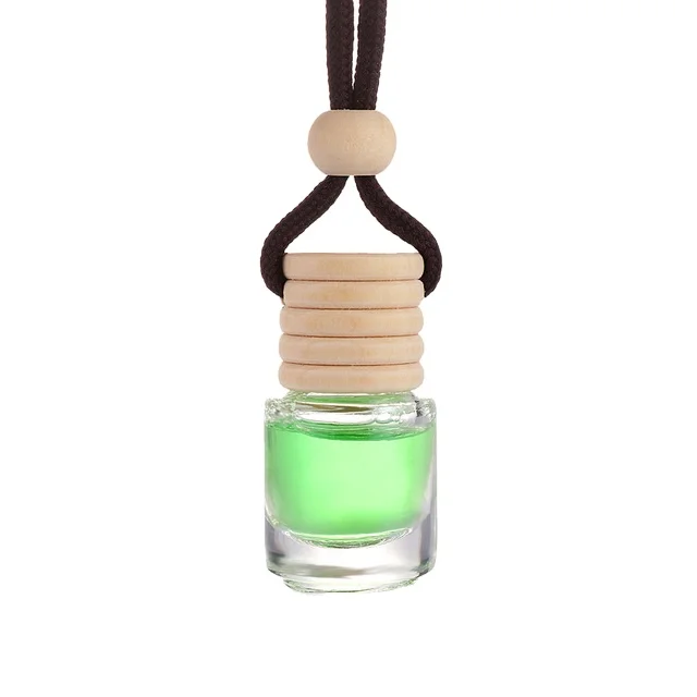 Wholesale 6ml Empty Wood Diffuser Glass Aroma Bottle, Air Freshener Hanging Glass Car Perfume Bottle