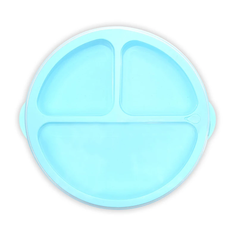 High Quality Silicone Baby Feeding Plate with Strong Suction Cup BPA Free Keeping Foods Warm Dinner Plate for Winter Use