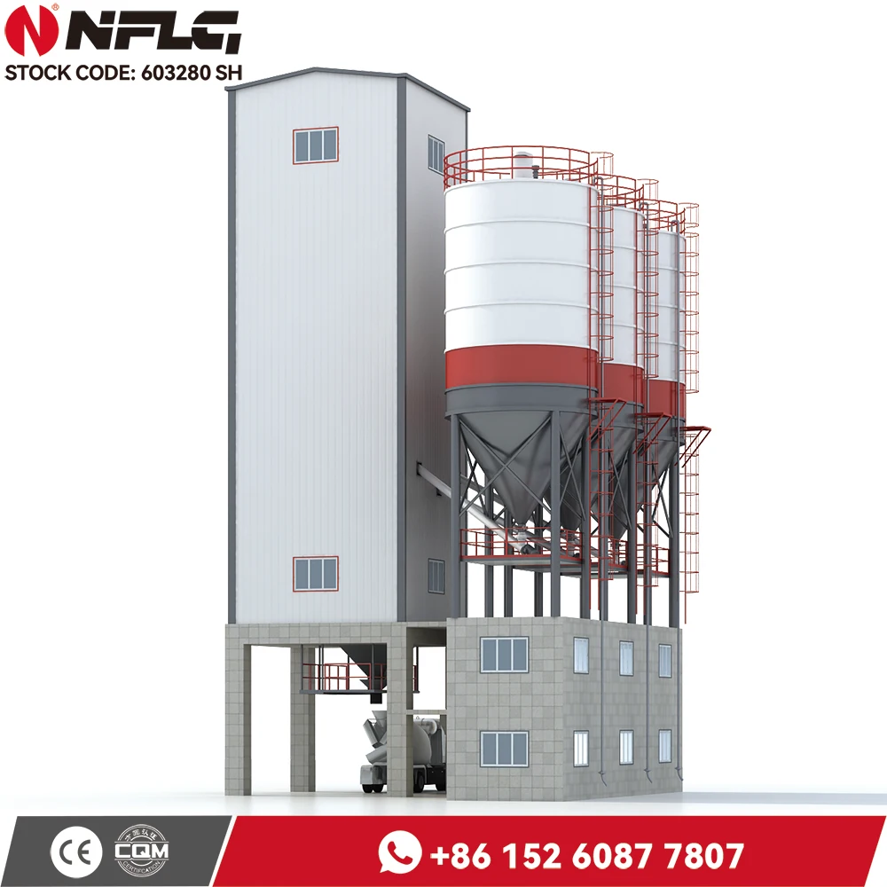 NFLG Brand HZS Series Ready Mix Concrete Plant Malaysia Production Line for Sale