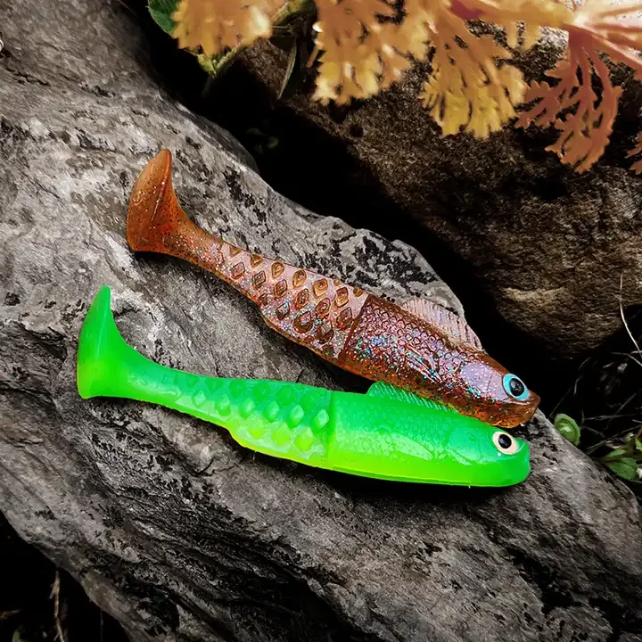 Soft Plastic Fishing Lures for Bass Fishing,Swim Shad Bait Minnow Lures Drop Shot Fishing Lures Plastic Crappie Baits